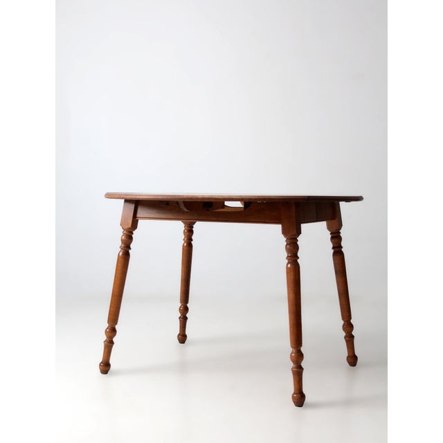 Mid-Century Modern Mid-Century Dearborn Co Drop Leaf Dining Table With Extensions For Sale - Image 3 of 16