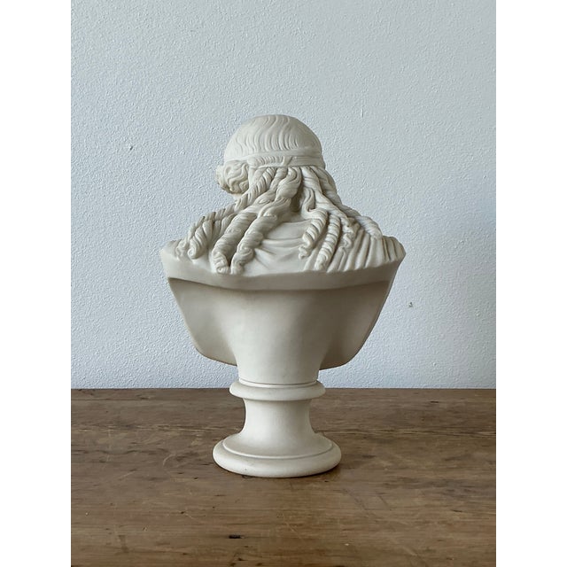 Ivory Vintage Boho Ceramic Bust of Goddess of Peace For Sale - Image 8 of 12