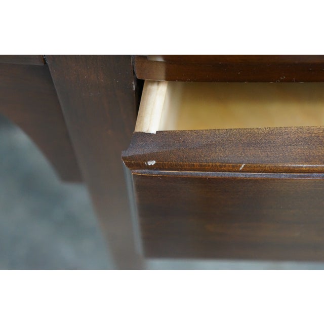 Vintage Harden Furniture Solid Cherry Federal Style Bowfront Buffet Sideboard For Sale - Image 16 of 18