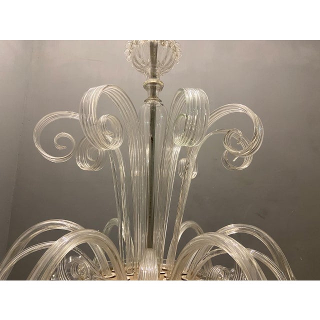 Large Venetian Murano Glass Chandelier, 1960s For Sale - Image 4 of 15