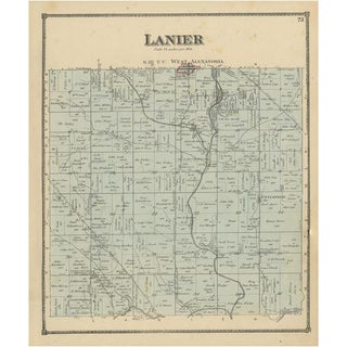 Antique Map of the Lanier Township of Ohio by Titus, 1871 For Sale