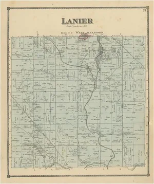 Antique Map of the Lanier Township of Ohio by Titus, 1871