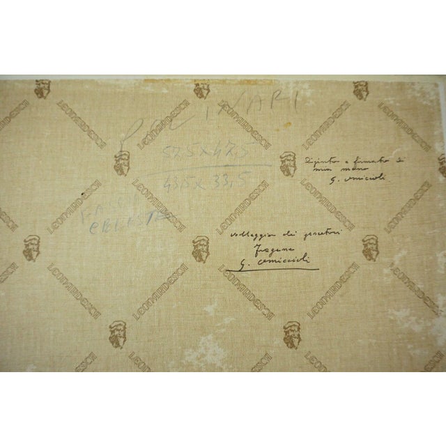 Giovanni Omiccioli, Fregene Fishing Village, 20th Century, Oil Painting on Cardboard For Sale - Image 11 of 14