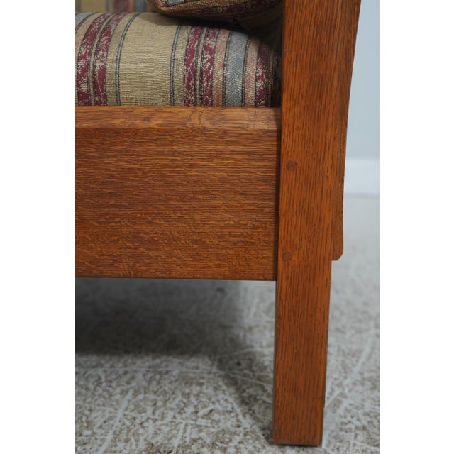 Brown Stickley Mission Oak Prairie Club Chair For Sale - Image 8 of 18