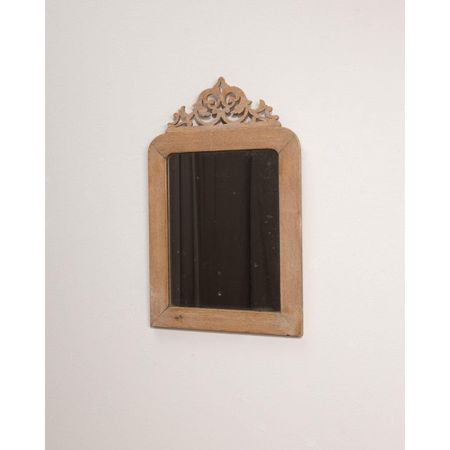 Tan 19th Century France Tan Wood Mirror For Sale - Image 8 of 8