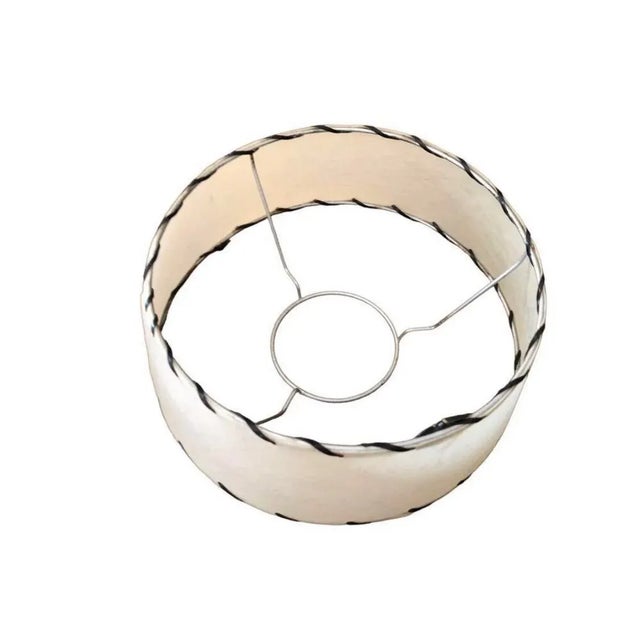 Vintage MCM Whipstitch Fiberglass Lamp Shade 8” Single shade in excellent vintage condition. Likely intended to be...