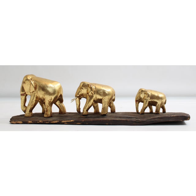 The vintage marching elephant family is a whimsical, fun carving. Depicting wisdom, strength, nobility, and grandeur....