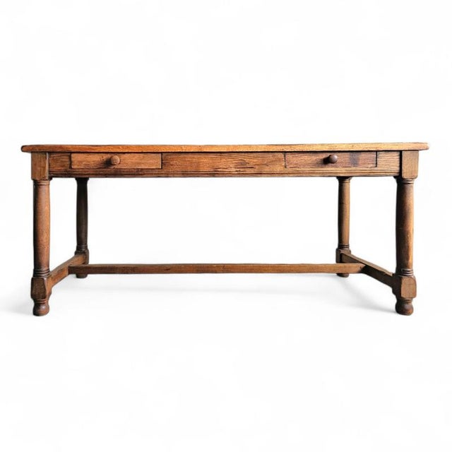 French Oak Dining Table or Desk, 1900s For Sale - Image 15 of 15