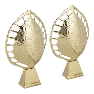 1970s Arthur Court Polished Brass Tortoise Lamps - a Pair For Sale