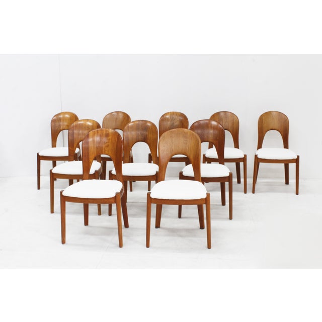 Vintage Danish Teak Dining Chairs by Niels Koefoed for Koefoeds Møbelfabrik, 1960s, Set of 10 For Sale - Image 10 of 11