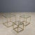 Gold Vintage Coffee Tables in Brass and Glass, Italy, 1960s, Set of 3 For Sale - Image 8 of 8