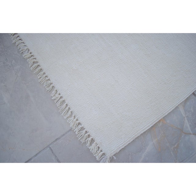 Turkish Silk Rug Kilim Hand Woven Chintemani Motif Oushak Area Rug - 4′3″ × 6′3″ For Sale - Image 12 of 14