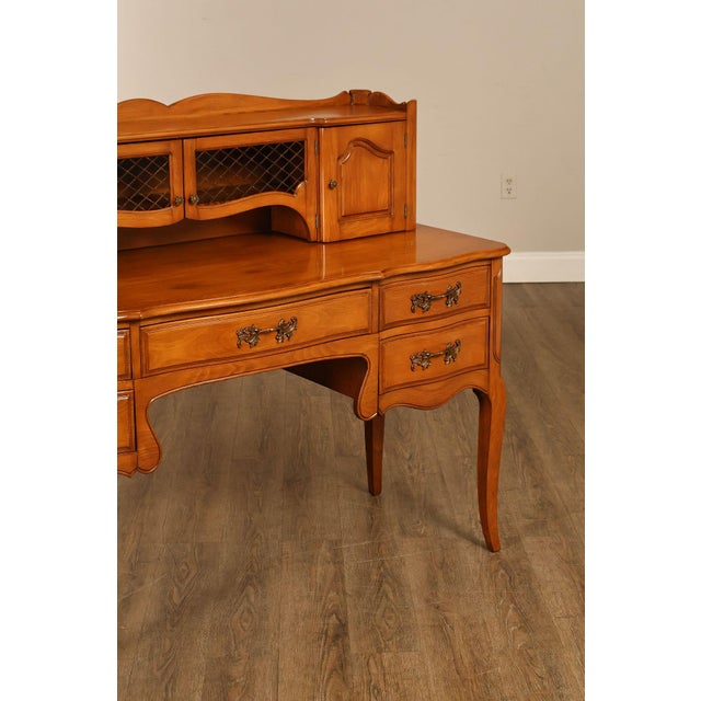 Davis Cabinet Company French Provincial Style Desk With Hutch And Chair For Sale - Image 12 of 18