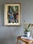 Mid-Century Modern Mid-Century Modern 'Presence in Blue' Swedish Original Figurative Interior Oil Painting, Framed For Sale - Image 3 of 13