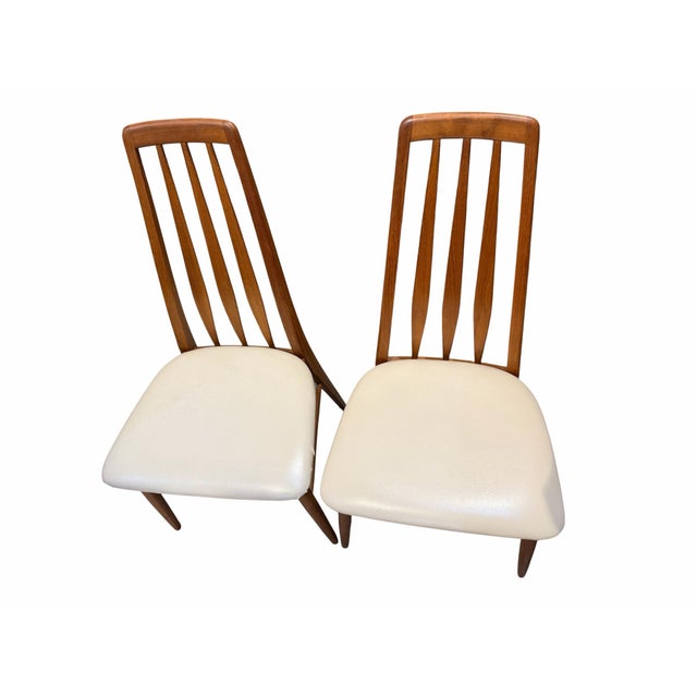 Mid-Century Modern 1960s Danish Modern Teak "Eva" Dining Chairs by Niels Koefoed for Koefoeds Hornslet - Set of 4 For Sale - Image 3 of 7
