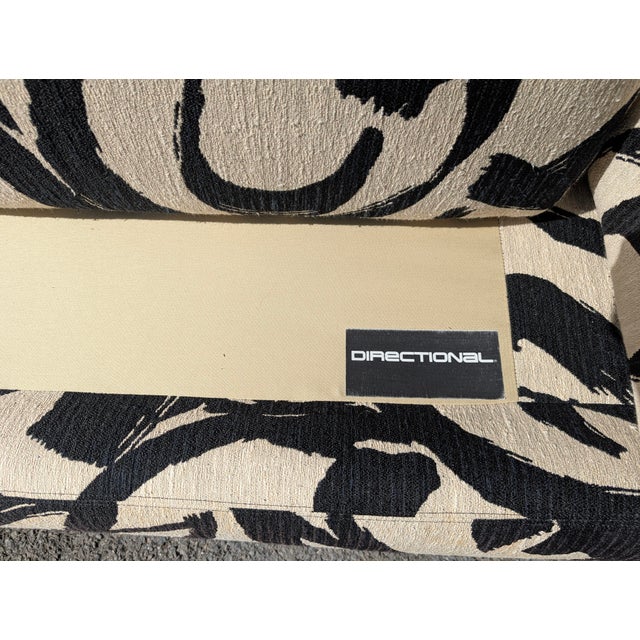 Black Vintage Three Piece Sectional Sofa by Directional For Sale - Image 8 of 12