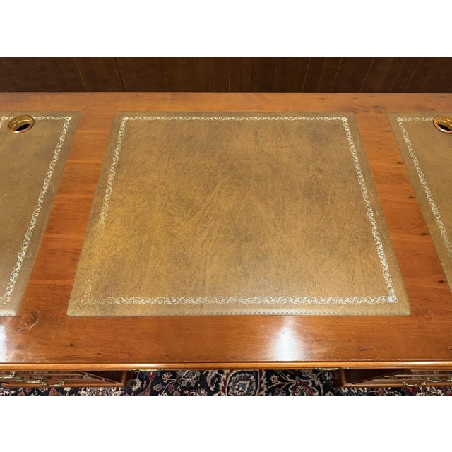 English Desk with Brown Leather For Sale - Image 16 of 18