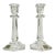 1980s Vintage Traditional Americana Hollywood Regency Mikasa Crystal Candlestick Holders - A Pair For Sale