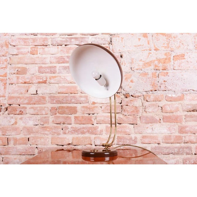 Mid-Century Brass Table Lamp attributed to E. Hillebrand, Germany, 1950s For Sale - Image 6 of 13
