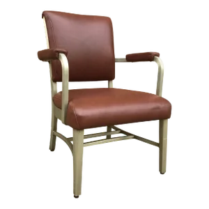 Mid 20th Century Mid-Century Leather and Aluminum Armchair by GoodForm