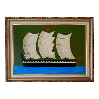 Contemporary Impressionist Style Seascape Painting, Framed For Sale