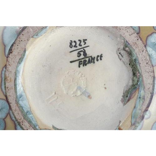 Art Nouveau Ceramic Vase with Handles from Desvres Fourmaintraux Delassus, France, 1930s For Sale - Image 9 of 10