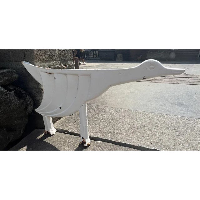 Art Deco Goose-Shaped Boot Scraper in Enameled Cast Iron, 1930s For Sale - Image 4 of 13