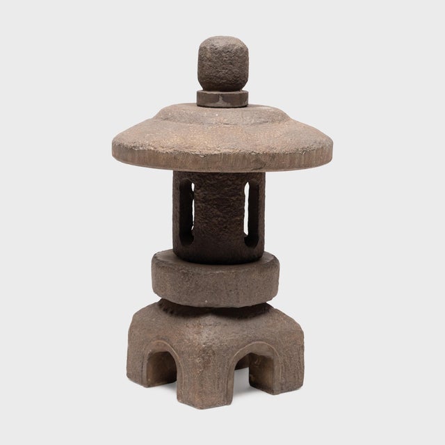 In the spirit of the traditional Chinese garden design, this miniature stacking lantern brings the permanence of stone to...