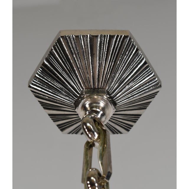 Hettier & Vincent Large French Art Deco Pendant Light 1930s For Sale - Image 14 of 16