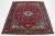 Vintage Hand-knotted Tabriz Wool Rug with a red field. This rug has multicolor accents in an all-over medallion motif....