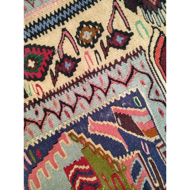 1970s Vintage Persian Kilim Rug For Sale - Image 4 of 6