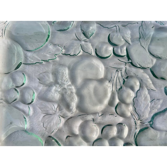 Vintage Libbey Glass "Orchard Fruit" Spanish Green Rectangular Casserole Dish For Sale - Image 9 of 9