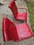 Vintage Red Steel Patio/Garden Rocker Chairs, a Pair For Sale - Image 4 of 11