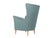 1950s Mid-Century Modern Italian Grey Fabric and Wood Chair, 1950s For Sale - Image 5 of 7