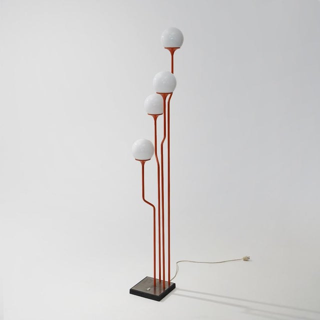 4-Light Floor Lamp in Glass and Metal from Reggiani, 1970s For Sale - Image 6 of 13