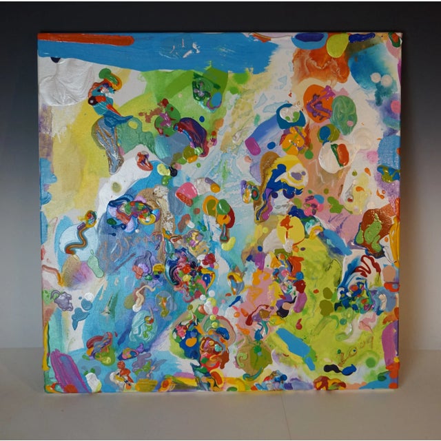 2009 Kristina Zallinger "Waterfallen" Abstract Painting For Sale - Image 10 of 11
