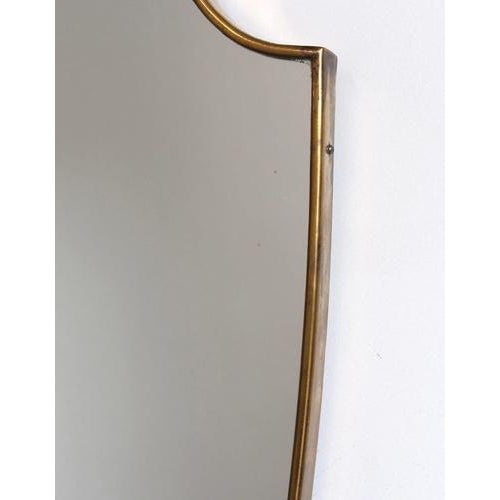 1960s Vintage Italian Wall Mirror with Brass Frame by Gio Ponti, 1960s For Sale - Image 5 of 14