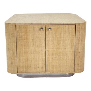 Grasscloth Table in the Manner of Karl Springer For Sale