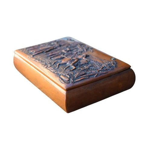 French Napoleonic Box in Carved Wood, 1800s For Sale - Image 4 of 9