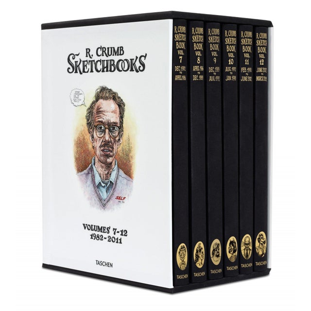 TASCHEN TASCHEN Books Robert Crumb "Sketchbooks 1982-2011" 6-Volume Boxed Set and Signed Print, Limited Art Edition, 7 Pieces For Sale - Image 4 of 8