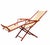 Stained Wood and Fabric Folding Deck Chair, Italy, 1940s For Sale - Image 4 of 9