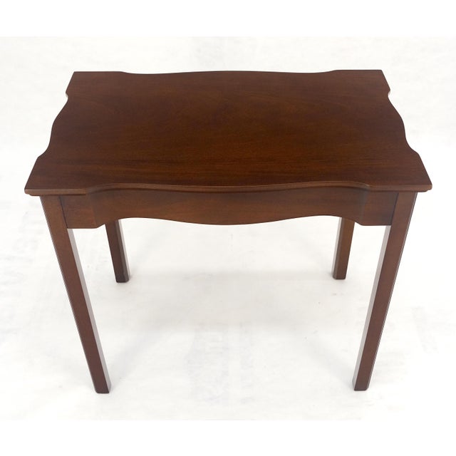 Kittinger Solid Mahogany Figural Top Side End Table Stand MINT