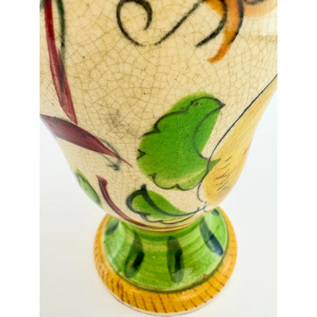 Antique Japanese Hand-Painted Dragon Crackle Glaze Vase For Sale - Image 9 of 11