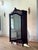 Wood 19th Century French Louis XV Hand Carved Walnut Armoire Vitrine With Single Glass Door For Sale - Image 7 of 12