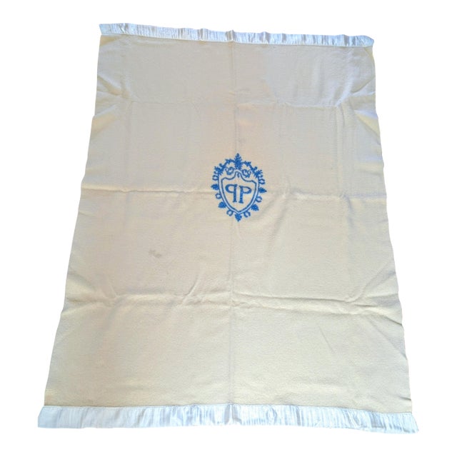 1950s Wool Plaza Hotel Blanket For Sale