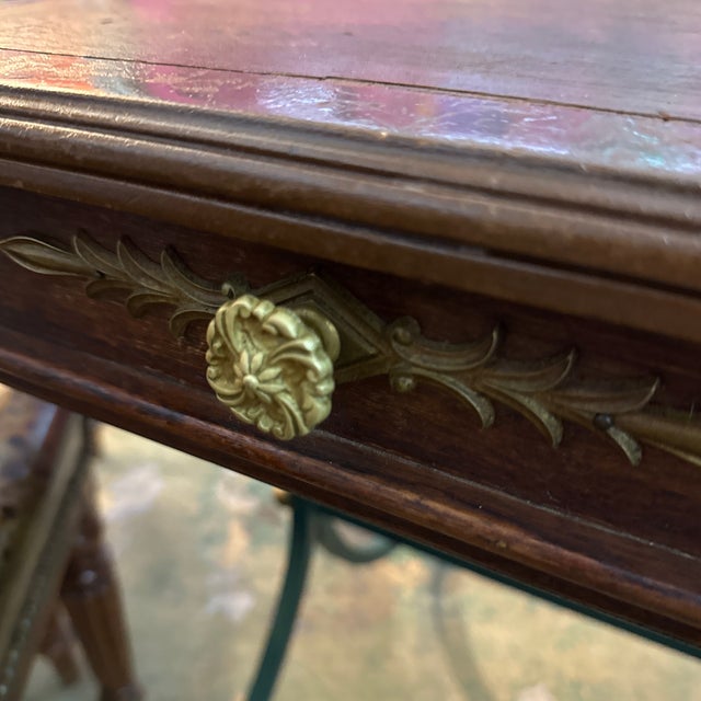 19th Century French Wood and Brass Sculptural Desk For Sale - Image 4 of 8