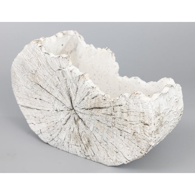 White Vintage French Faux Bois Planter For Sale - Image 8 of 8