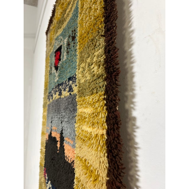 D. 1964 Vintage Persian Gabbeh Wool Rug or Wall Hanging For Sale - Image 4 of 6