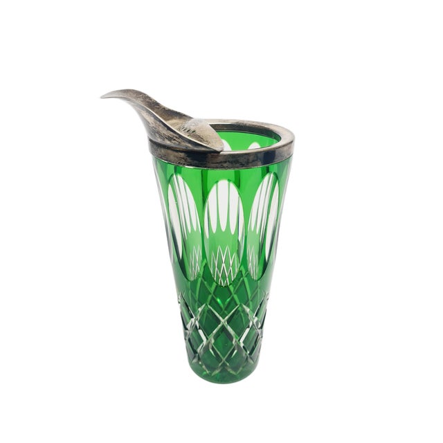 Metal Art Deco Crystal Cocktail Shaker by Wolfgang Wolf, Germany, 1950s For Sale - Image 7 of 9