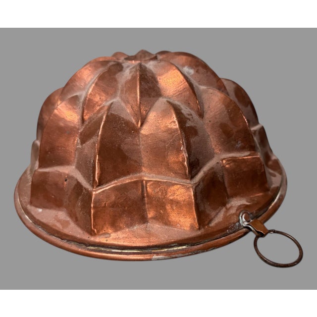 Late 19th Century Vintage Antique Copper Country Kitchen 9.5" Food Cake Jello Pudding Mold For Sale - Image 5 of 5